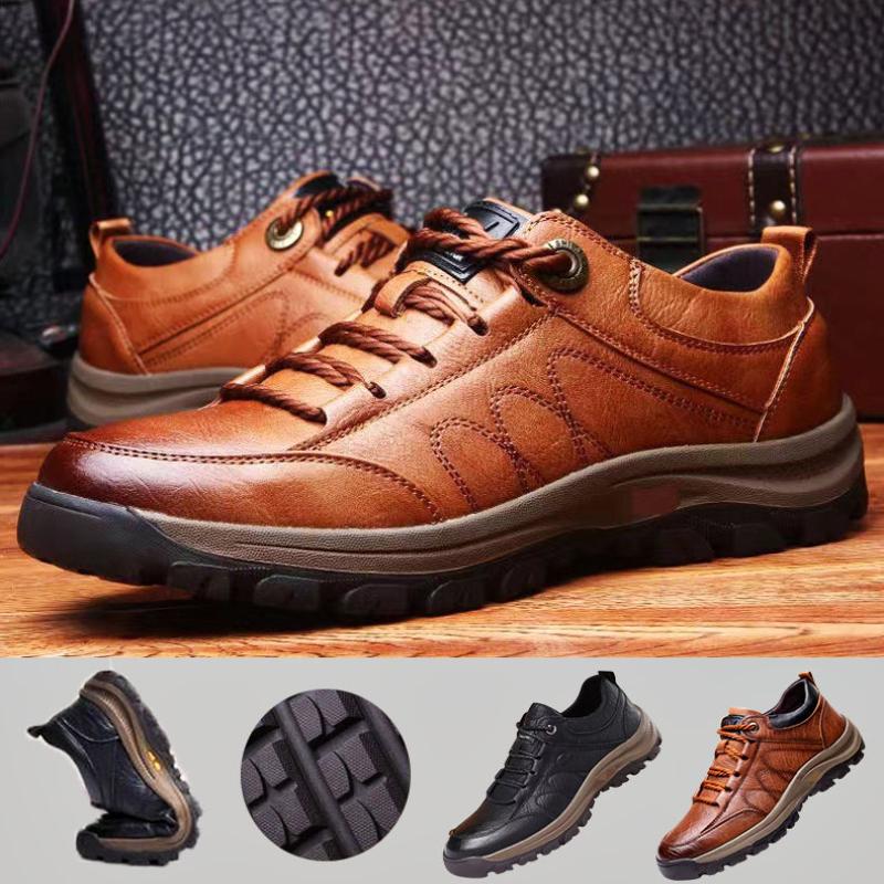 Matt™ Sapatos masculinos casuais de couro costurados à mão